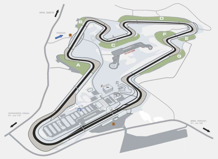 Mapa areálu Brno GP Revival 2024